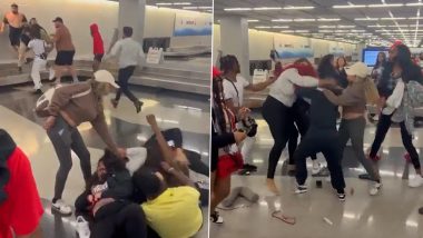 Chicago O’Hare Airport Brawl: शिकागो एयरपोर्ट पर बैगेज क्लेम पर हुई जबरदस्त लड़ाई, एक दूसरे को पीटने और बाल खिंचने का वीडियो वायरल