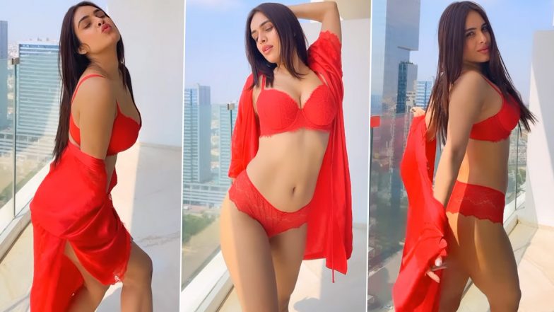 भोजपुरी अदाकारा Neha Malik ने रेड बिकनी पहन फ्लॉन्ट किया सेक्सी फिगर, एक्ट्रेस की बोल्डनेस देख यूजर्स का छूटा पसीना (Watch Video)