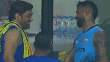 Dhoni-Hardik Pandya Bromance: गुजरात बनाम सीएसके के बीच क्वालीफायर 1 से पहले MS धोनी- हार्दिक पंड्या के बीच दिखा स्पेशल बांड, देखें वायरल वीडियो