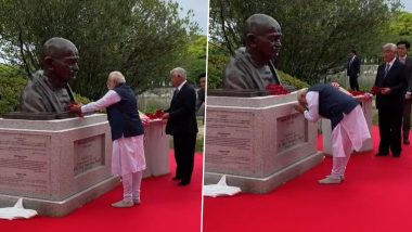 PM Modi Unveils Statue Of Mahatma Gandhi: पीएम मोदी ने हिरोशिमा में महात्मा गांधी की प्रतिमा का किया अनावरण