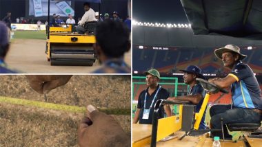 Pitch Ready For IPL Final Match: आईपीएल फाइनल से पहले ऐसे तैयार किया गया नरेंद्र मोदी स्टेडियम का पिच, जहां आज सजेगा चौके-छक्को की सेज, देखें वीडियो