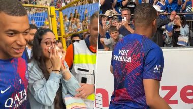 Kylian Mbappe Meets Fan: मैच की शुरुआत में वार्म-अप के दौरान चोटिल हुआ फैन, अचानक फैंस से मिलने पहुंचें काइलियन एम्बाप्पे, देखें वायरल वीडियो