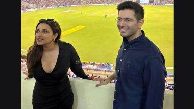 Parineeti Chopra और Raghav Chadha मोहाली में IPL Match का साथ में लुत्फ उठाते आए नजर, तस्वीर सोशल मीडिया पर हुई वायरल (View Pics)