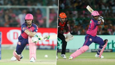 RR vs SRH, IPL 2023 Match 52: राजस्थान रॉयल्स ने सनराइजर्स हैदराबाद को दिया 215 रनों का विशाल लक्ष्य, जोस बटलर और संजू सैमसन ने खेली तूफानी पारी
