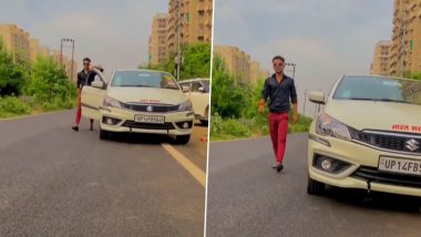 Passion for Reel Making: बिना ड्राइवर के चलती कार, कार पर लिखा है भारत सरकार, रील बनाने के लिए जान जोखिम में डालने वाला वीडियो आया सामने (Watch Video)