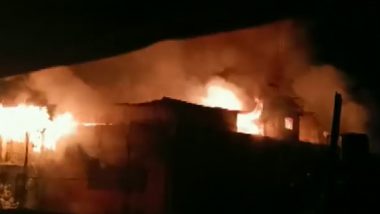 Assam Fire Video: असम के शिवसागर बाजार में कपड़े की दुकान में लगी भीषण आग, काबू पाने की कोशिश जारी