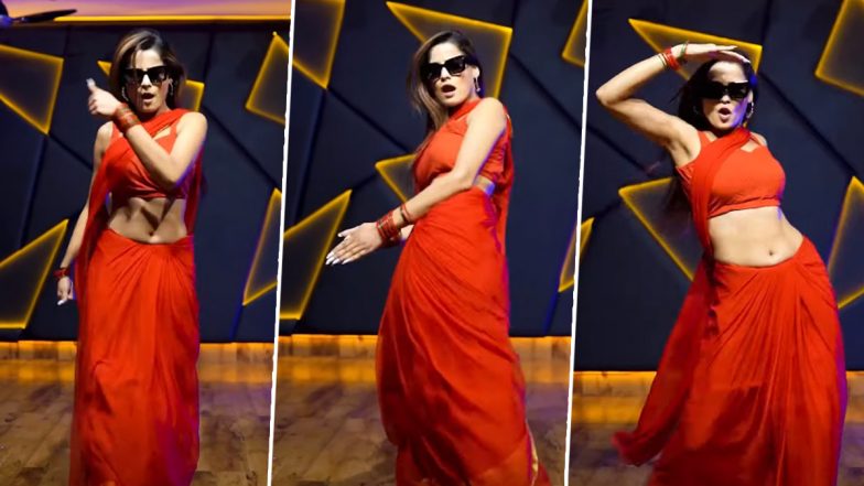 Desi Girl Sexy Dance: लाल साड़ी पहनकर देसी गर्ल ने किया सेक्सी डांस, अपने जबरदस्त मूव्स से लगाई आग (Watch Video)