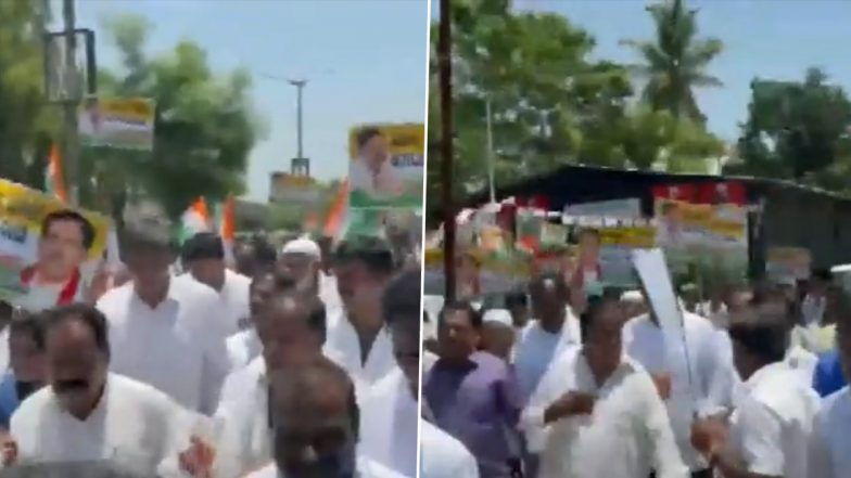 Karnataka New CM: कर्नाटक में कांग्रेस नेता जी परमेश्वरा के समर्थकों का प्रदर्शन, सीएम  बनाने की उठी मांग  (Watch Video)