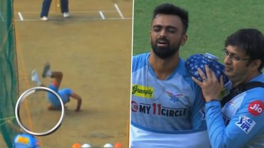 Jaydev Unadkat Injury: टीम इंडिया को लग सकता है बड़ा झटका, डब्ल्यूटीसी फाइनल से पहले एलएसजी के ट्रेनिंग सत्र के दौरान जयदेव उनादकट के कंधे में लगी चोट, देखें वीडियो