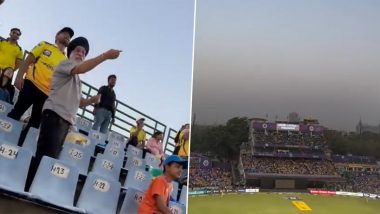 Spectator Flies Kite Inside Arun Jaitley Stadium: दिल्ली कैपिटल्स बनाम चेन्नई सुपर किंग्स के बीच मैच के दौरान दर्शक ने अरुण जेटली स्टेडियम के अंदर उड़ाई पतंग, देखें वायरल वीडियो!