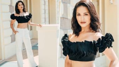 Sunny Leone ने ब्लैक क्रॉप टॉप पहन बिखेरे जलवे, एक्ट्रेस की खूबसूरती के कायल हुए यूजर्स (View Pics)