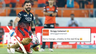 Sorry Mango.. Cheeku Is the Real King: SRH के खिलाफ मैच में विराट कोहली की सेंचुरी पर फूड डिलीवरी App Swiggy का Tweet वायरल, फैंस ने दिए मजेदार रिएक्शन