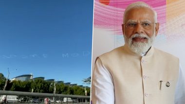 'Welcome Modi' in Australia Sky Video: सिडनी में पीएम मोदी का बेहद अलग अंदाज में स्वागत, आसमान पर लिखा वेलकम मोदी