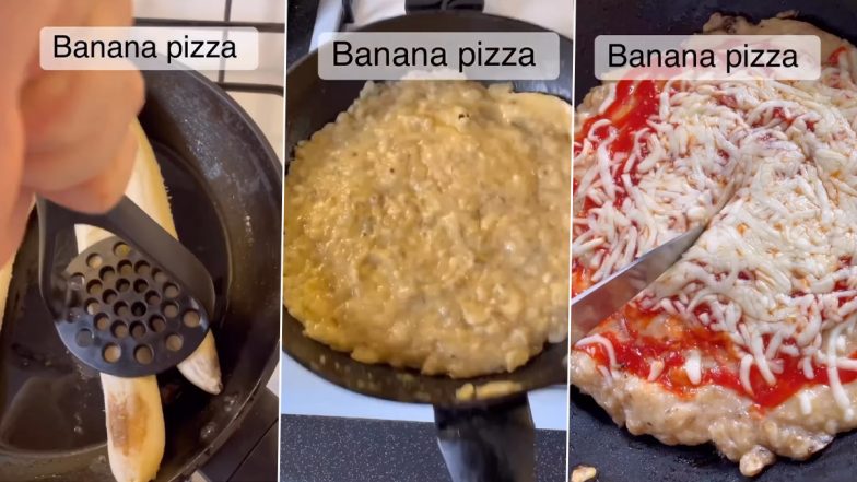 Banana Pizza: अब मार्केट में आया बनाना पिज्जा, केले से बने इस व्यंजन को देख भड़के लोग (Watch Viral Video)