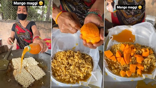 Mango Maggi Viral Video: महिला ने बनाई मैंगो मैगी, वीडियो देख लोगों ने दिए अजीबो-गरीब रिएक्शन
