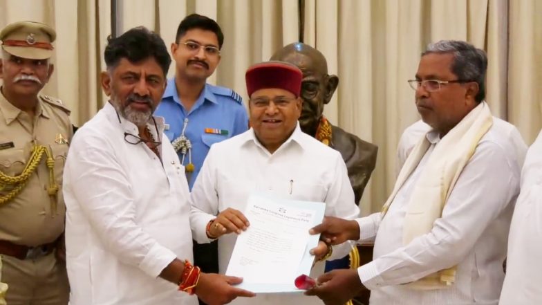Karnataka: सिद्दारमैया व डी.के. शिवकुमार के अलावा आठ और मंत्री आज लेंगे शपथ