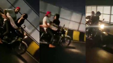 Couple Bike Stunt Video: UP में बुलेट पर कपल का खतरनाक स्टंट, चलती बाइक पर लड़के के गोद में बैठी लड़की