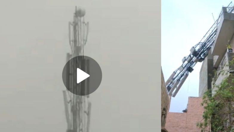 Tower Collapse Video: आंधी से 6 सेकेंड में गिरा गया मोबाइल टावर, राजस्थान में 87 KM प्रति घंटे की रफ्तार से चली हवा