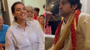 Akshara Singh Meets Baba Bageshwar: भोजपुरी अदाकारा अक्षरा सिंह ने बाबा बागेश्व से मिलकर गाया भजन, सोशल मीडिया पर वीडियो तेजी से हुआ वायरल (Watch Video)