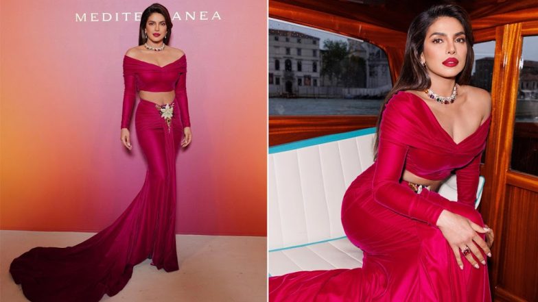 Priyanka Chopra Shines at Bulgari Event in Venice: वेनिस में बुल्गारी के हाई-ज्वेलरी कलेक्शन के अनावरण के मौके पर प्रियंका चोपड़ा ने बिखेरा जलवा, एक्ट्रेस की तस्वीरें हुई वायरल (View Pics)