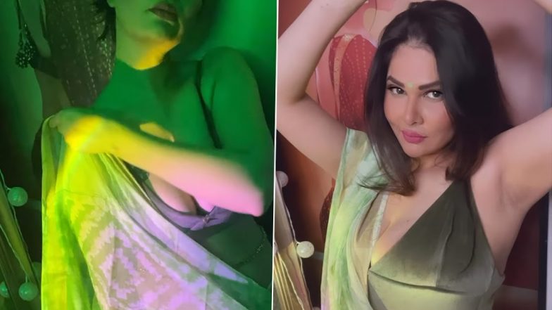 Gandi Baat और XXX अदाकारा Aabha Paul ने सिजलिंग ग्रीन साड़ी पहन फ्लॉन्ट किया सेक्सी फिगर, एक्ट्रेस की हॉटनेस ने बढ़ाया सोशल मीडिया का तापमान (Watch Video)