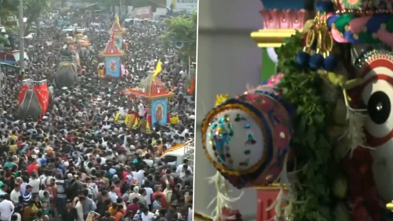 Jagannath Rath Yatra 2023: जगन्नाथ रथ यात्रा के लिए उमड़ी लाखों की भीड़, सीएम भूपेंद्र पटेल ने की पाहिंद विधि (देखें)