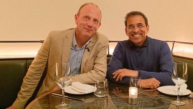 Harsha Bhogle Meet Peter Drury: भारतीय क्रिकेट कमेंटेटर हर्षा भोगले ने ब्रिटिश कमेंटेटर पीटर ड्र्यूरी से की मुलाकात, देखें तस्वीर