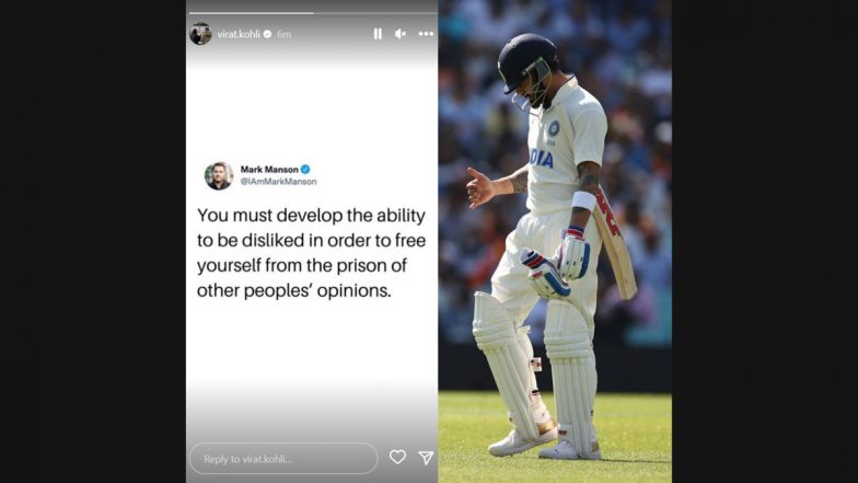 Kohli's Reply To Troll: डब्ल्यूटीसी फाइनल में आउट होने के तुरंत बाद खाना खाने के लिए विराट कोहली हुए ट्रोल, Instagram पर दी जबाब, देखें स्टोरी