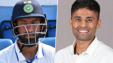 Suryakumar Yadav, Cheteshwar Pujara to Play in Duleep Trophy 2023: दलीप ट्रॉफी में पश्चिम क्षेत्र के लिए खेलेंगे सूर्यकुमार यादव, चेतेश्वर पुजारा; इन दो युवा खिलाड़ियों का लेंगे जगह