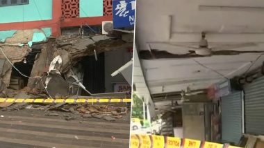 Delhi Building Portion Collapse Video: मुंबई के बाद दिल्ली में बारिश के चलते हादसा, RK पुरम इलाके में बिल्डिंग का हिस्सा गिरा