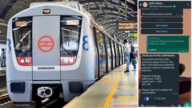 Delhi Metro WhatsApp Ticket Service: अब व्हाट्सएप से बुक करें दिल्ली मेट्रो का टिकट, ये है आसान तरीका