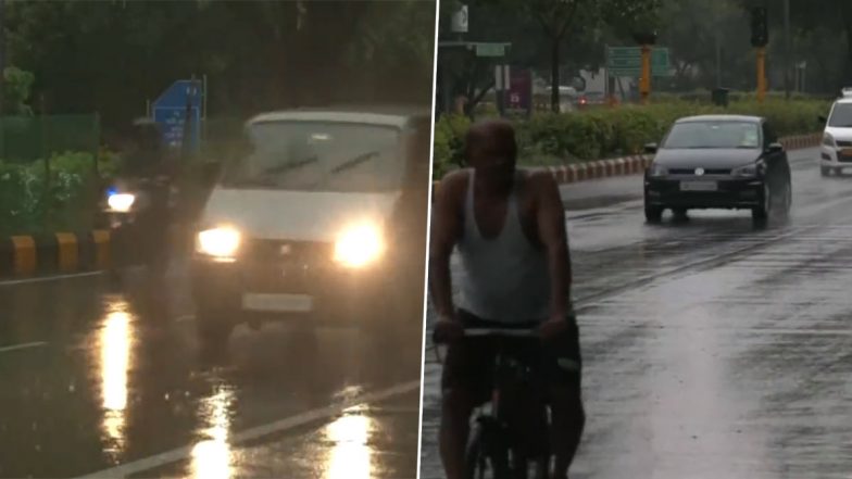 Delhi Rains Video: दिल्ली के कई हिस्सों में सुबह-सुबह बारिश, मौसम हुआ सुहाना