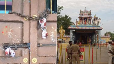 Dharmaraja Draupadi Amman Temple Sealed: तमिलनाडु में दलितों को मंदिर में प्रवेश से रोकने का मामला, धर्मराज द्रौपदी अम्मन मंदिर सील (Watch Video)