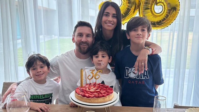 Lionel Messi Celebrates His 36th Birthday With Family:&nbsp;लियोनेल मेस्सी ने पत्नी एंटोनेला रोकुज़ो और बच्चों के साथ मनाया अपना 36वां जन्मदिन, देखें मनमोहक फोटो