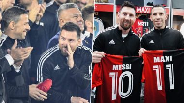 Lionel Messi Scores Hat-Trick on His Birthday: लियोनेल मेसी ने अपने जन्मदिन पर दागे हैट्रिक गोल; रोसारियो में बॉयहुड क्लब नेवेल्स ओल्ड बॉयज़ में हुआ अर्जेंटीना स्टार का जोरदार स्वागत, देखें वीडियो