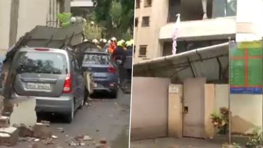 Mumbai Building Portion Collapse: मुंबई में बारिश के चलते घाटकोपर में बिल्डिंग का हिस्सा गिरा, 4 को बचाया गया, रेस्क्यू ऑपरेशन जारी- Video