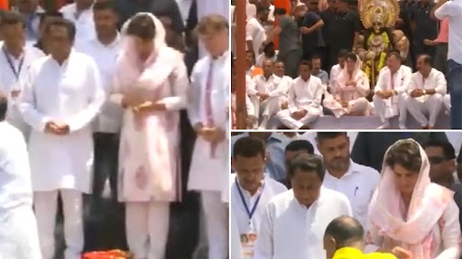 Congress Masterplan For MP Elections: जबलपुर पहुंची प्रियंका वाड्रा ने नर्मदा में की आरती, भाजपा ने कहा चुनावी हिंदू