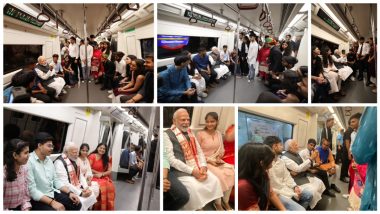 PM Modi in Delhi Metro: दिल्ली मेट्रो में पीएम मोदी ने छात्रों को डिजिटल पेमेंट करने की दी सलाह, देखें VIDEO