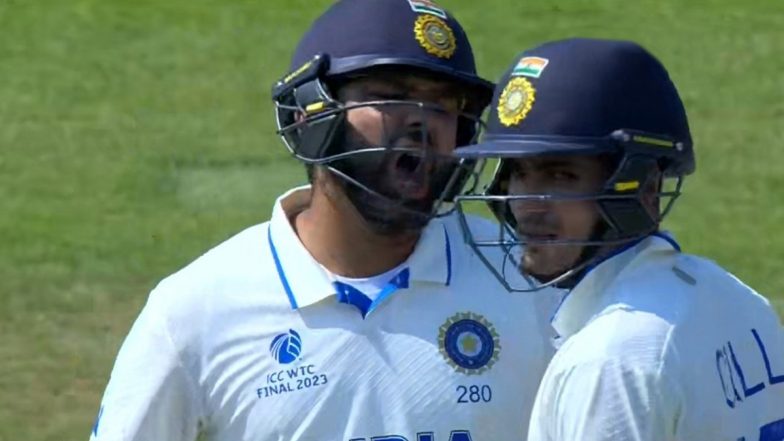 Rohit Sharma Argues With Umpires: डब्ल्यूटीसी फाइनल के चौथे दिन शुभमन गिल के विवादास्पद कैच आउट के बाद ऑन-फील्ड अंपायरों से भिड़े रोहित शर्मा, देखें वीडियो
