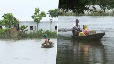 Assam Flood: बारपेटा जिले में बाढ़ की स्थिति अभी भी गंभीर, 43 हजार से अधिक लोग प्रभावित (Watch Video)