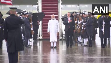 PM Modi Washington DC Visit: वाशिंगटन पहुंचे पीएम मोदी, बारिश में भीगते हुए प्रधानमंत्री ने गाया राष्ट्रीय गान