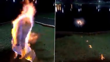 वीडियो बनाने के लिए शरीर पर मिट्टी का तेल छिड़क कर शख्स ने खुद को लगाई आग, फिर जो हुआ... देखें Viral Video