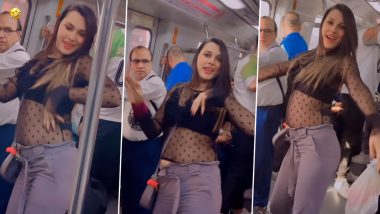 Pole Dance in Delhi Metro Video: कोच में डांस करती लड़की का वीडियो वायरल, खिंचाई करते हुए यूजर्स बोले- आज मेट्रो में चल रहा है मुजरा