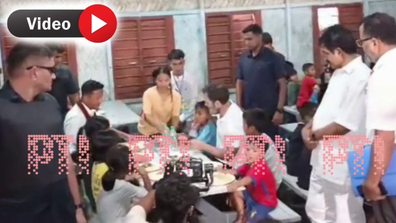 Rahul Gandhi Manipur Visit: मणिपुर पहुंचे राहुल गांधी ने राहत शिविर में बच्चों के साथ किया लंच, देखें VIDEO