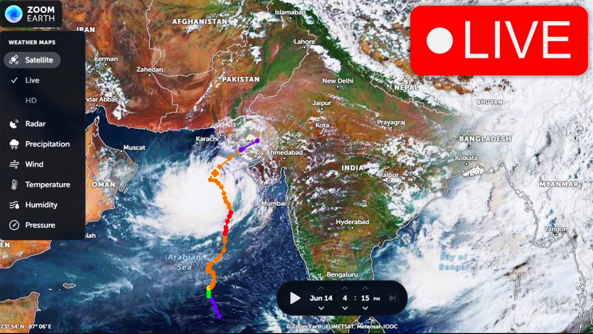 Cyclone Biparjoy Live Tracker: 165 KM की रफ्तार से गुजरात की ओर बढ़ रहा ...