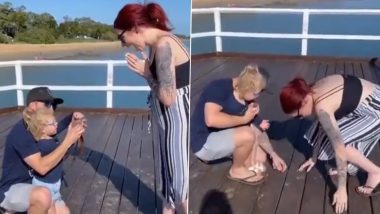 Viral Video: समुद्र के किनारे शादी के लिए प्रपोज करते समय हो गया ये हादसा, फ्लॉप मैरिज प्रपोजल का वीडियो हुआ वायरल