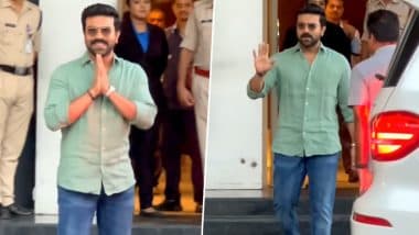 Ram Charan Reached Mumbai: मुंबई के प्राइवेट एयरपोर्ट पर नजर आए RRR स्टार राम चरण, फैंस का उत्साह चरम पर (Watch Video)