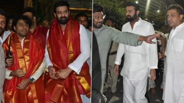 Prabhas Visits Tirumala Temple: Adipurush के प्री-रिलीज इवेंट से पहले प्रभास पहुंचे तिरुमला मंदिर, दर्शन कर मांगा फिल्म के लिए आशिर्वाद (Watch Video)