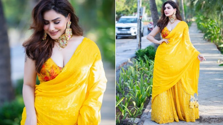 Ullu फेम Kangna Sharma ने येलो साड़ी पहन बिखेरा जलवा, एक्ट्रेस की खूबसूरती के कायल हुए यूजर्स (View Pics)