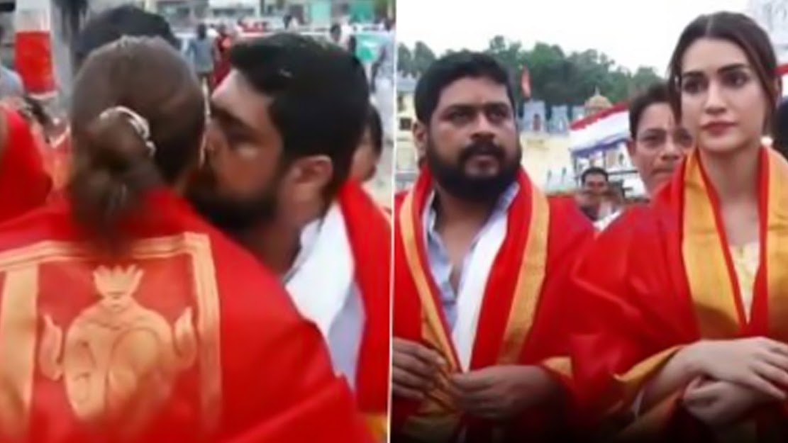 Om Raut Kisses Kriti Sanon: तिरुपति मंदिर में Adipurush के निर्देशक Om ...